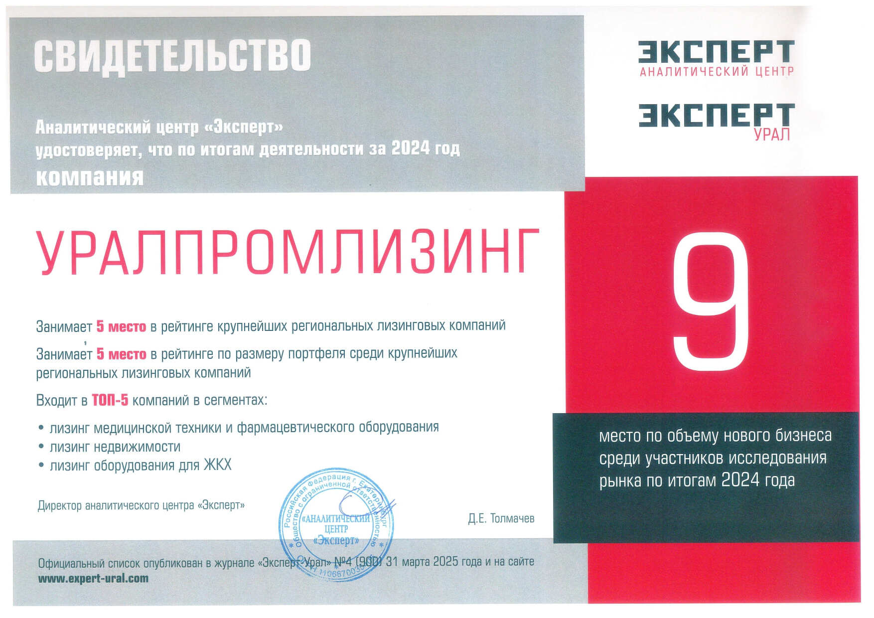 Свидетельство